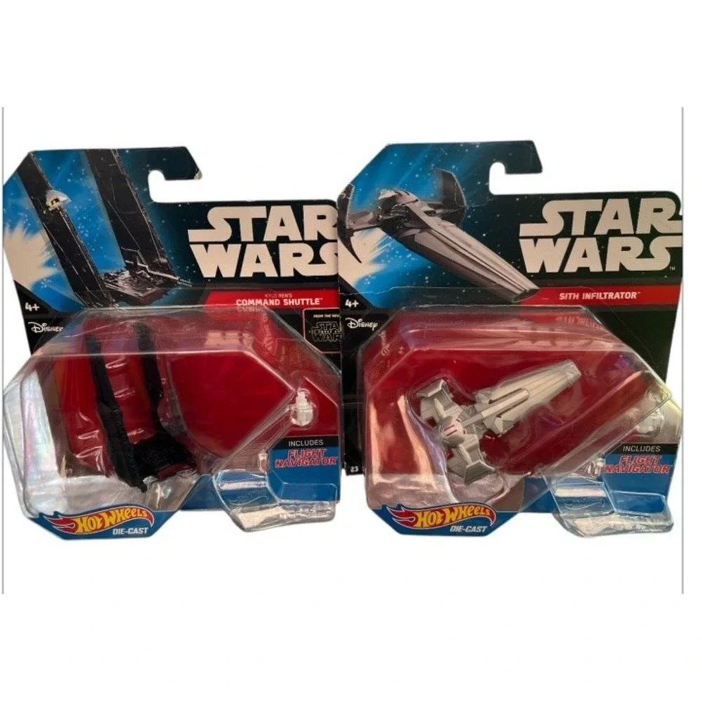 Lot‎ Of Two Disney Star Wars Hot Wheels Die Cast Collectibles